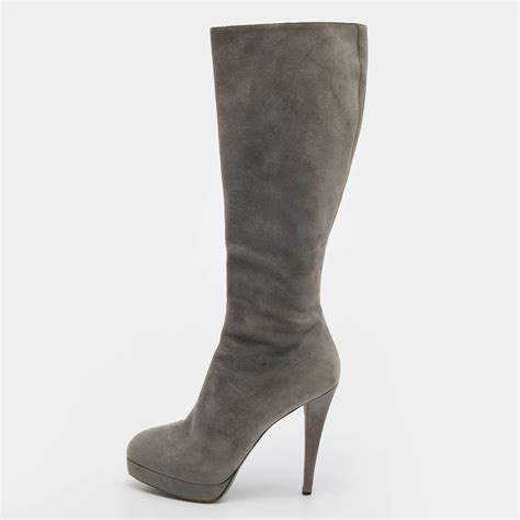 ysl grey suede boots|ysl boots sale.